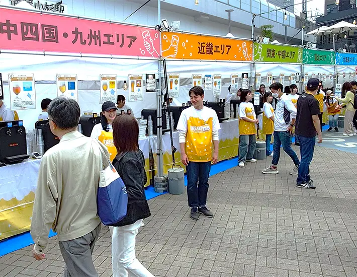 会場に並ぶクラフトビール