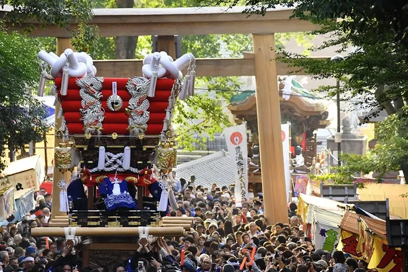枚岡神社 秋郷祭2026｜太鼓台の宮入と中担