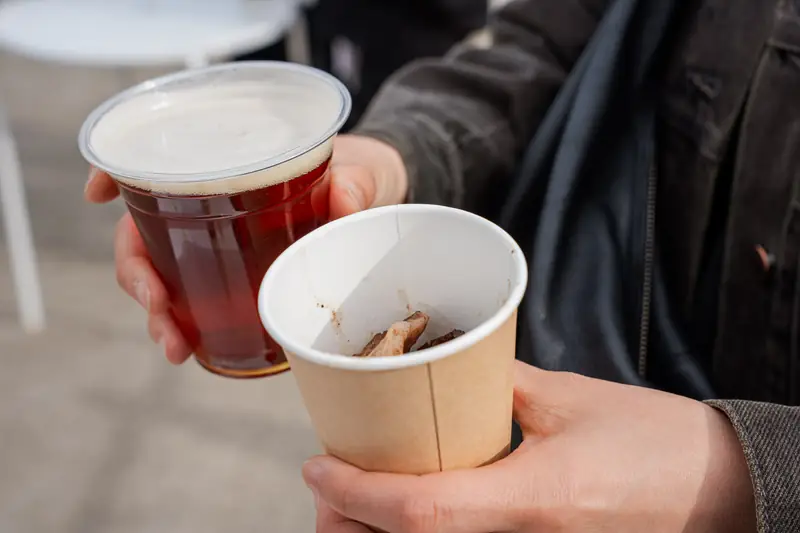 明石ビール と 神戸牛