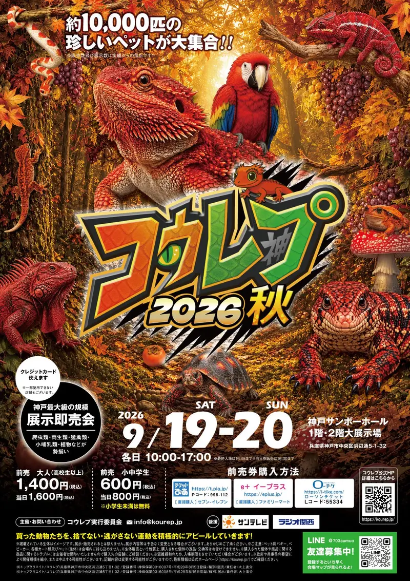 コウレプ2026秋 爬虫類・小動物大集合