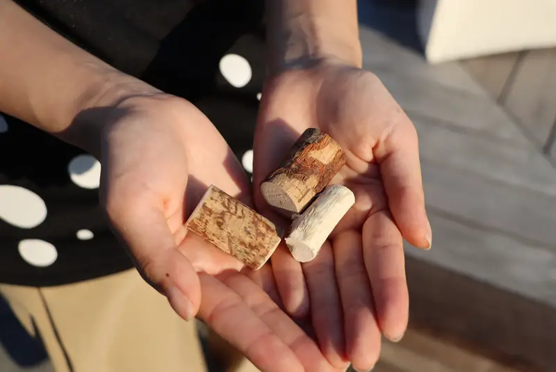 Beaver stick keychain making