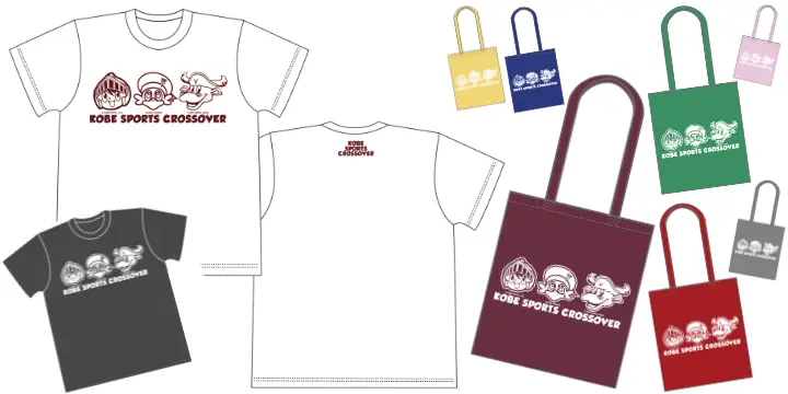KOBE SPORTS CROSSOVER 限定Tシャツとトートバッグ