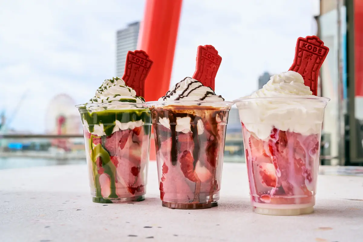 港の特等席で神戸北区の完熟いちごを。PORT TERRACEで苺フェア開催｜4/1〜5/31