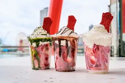 港の特等席で神戸北区の完熟いちごを。PORT TERRACEで苺フェア開催｜4/1〜5/31